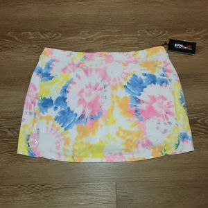 Ralph Lauren RLX Golf Skort Skirt Tie Dye Women's Size Large New $148